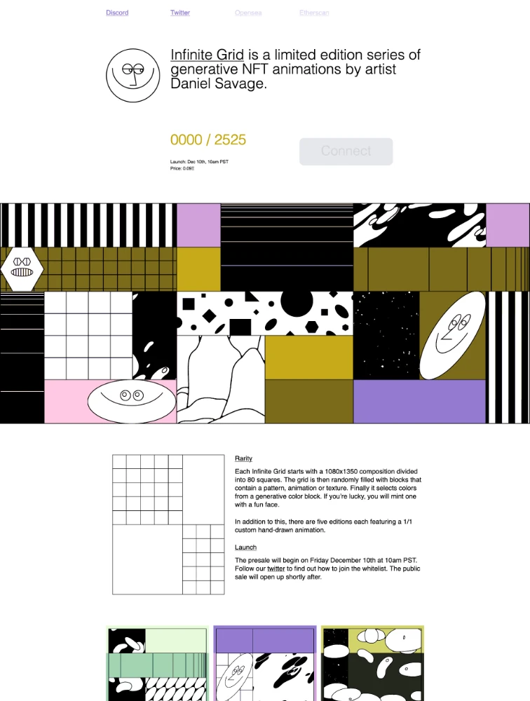 Infinite Grid website design - Lapa Ninja