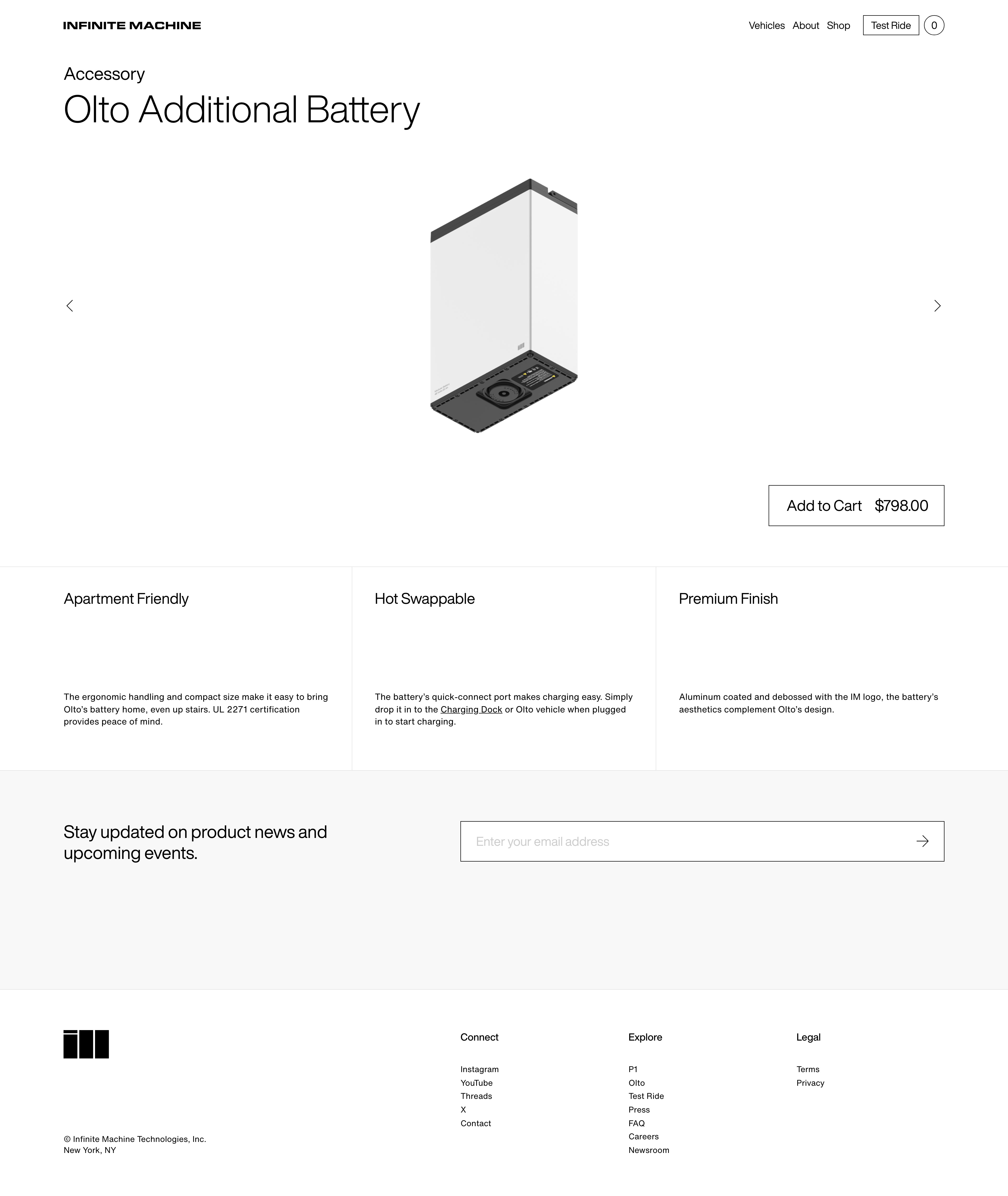 Infinite Machine - Product Detail Example