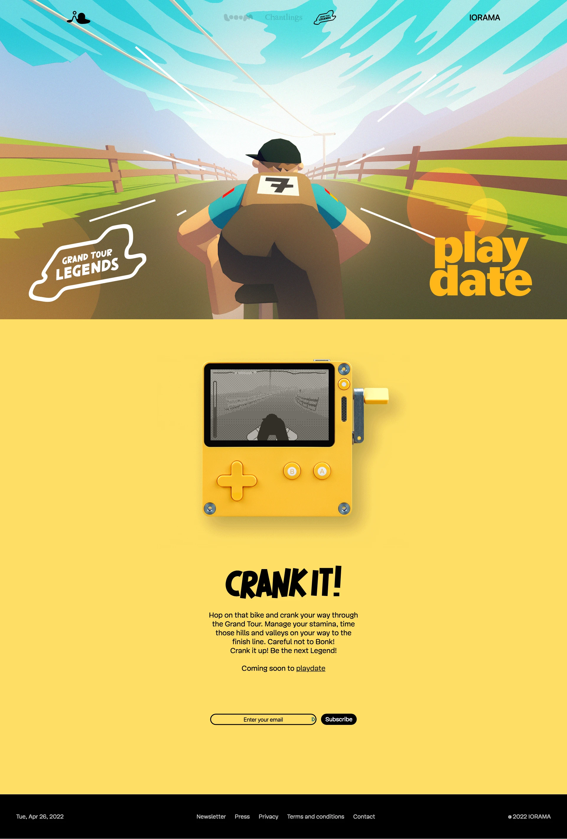 Chantlings by Iorama Landing Page Example: Inspired by musical instruments and early video games we set out to create meaningful and playful experiences for all ages with a hearty focus on creativity.