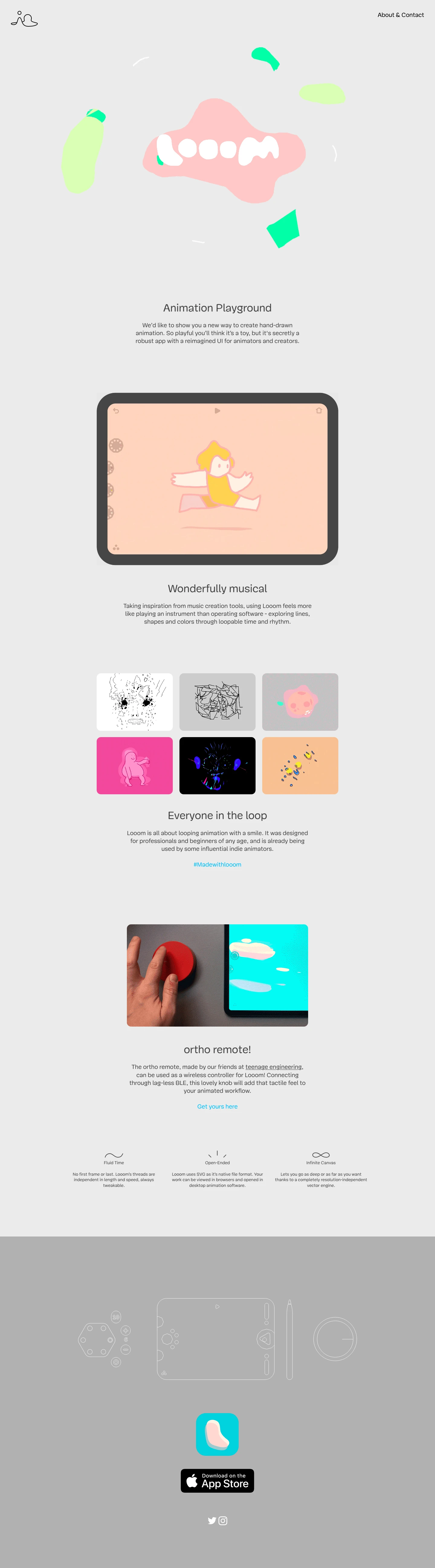 iorama.studio Landing Page Example: We are Finn Ericson and Eran Hilleli. United by a complimentry skillset we bothshare the love for the visual, audio and code. Inspired by musical instruments andearly video games we set out to createmeaningful and playful experiences forall ages with a hearty focus on creativity.
