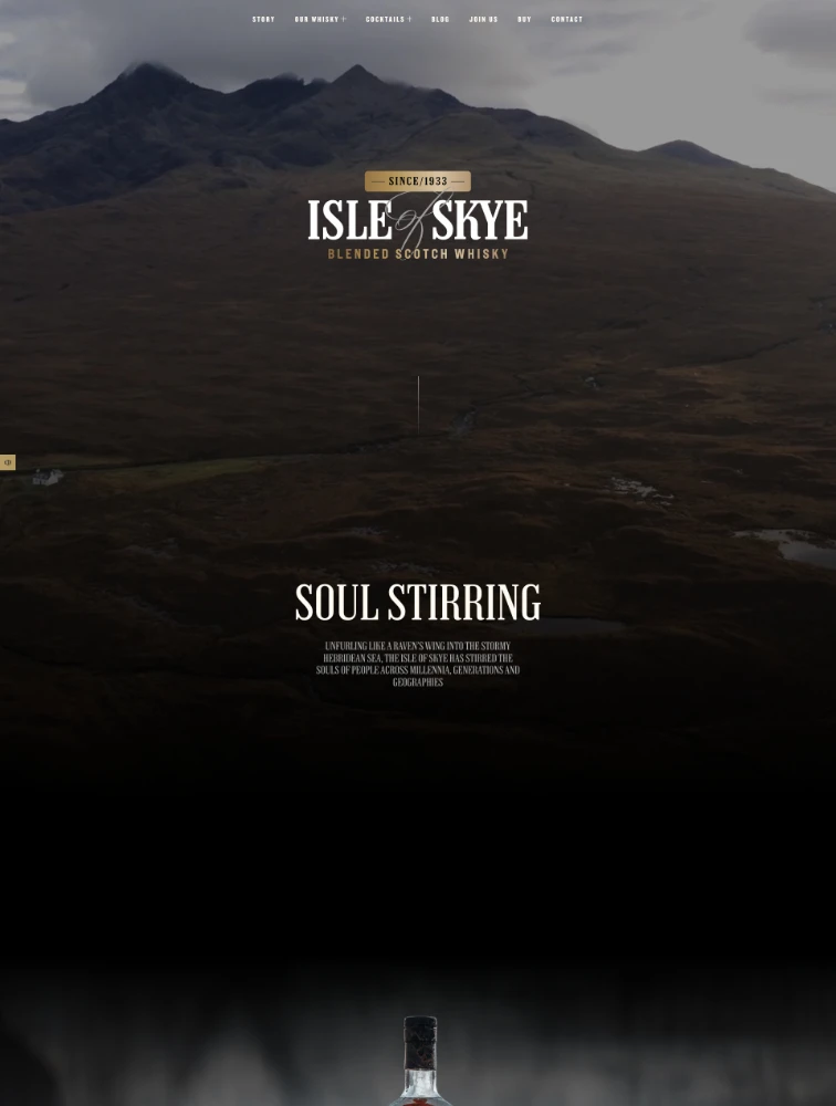 Isle of Skye Whisky Landing Page Example