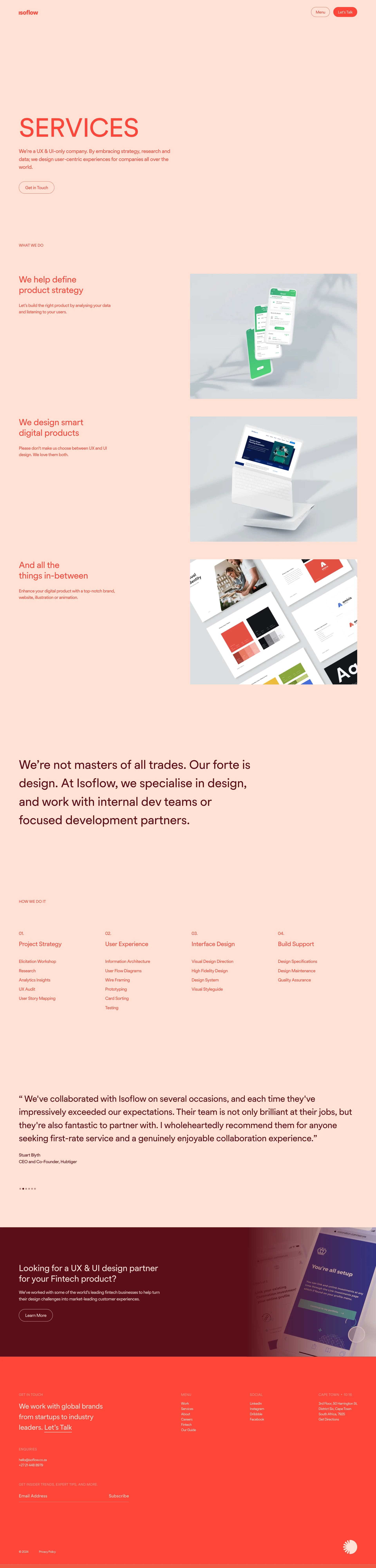Isoflow Landing Page Example: Isoflow is a specialist UX and UI design company. We're obsessed with simplifying complex digital products.