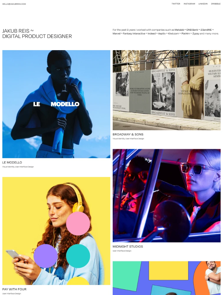 Jakub Reis website design - Lapa Ninja