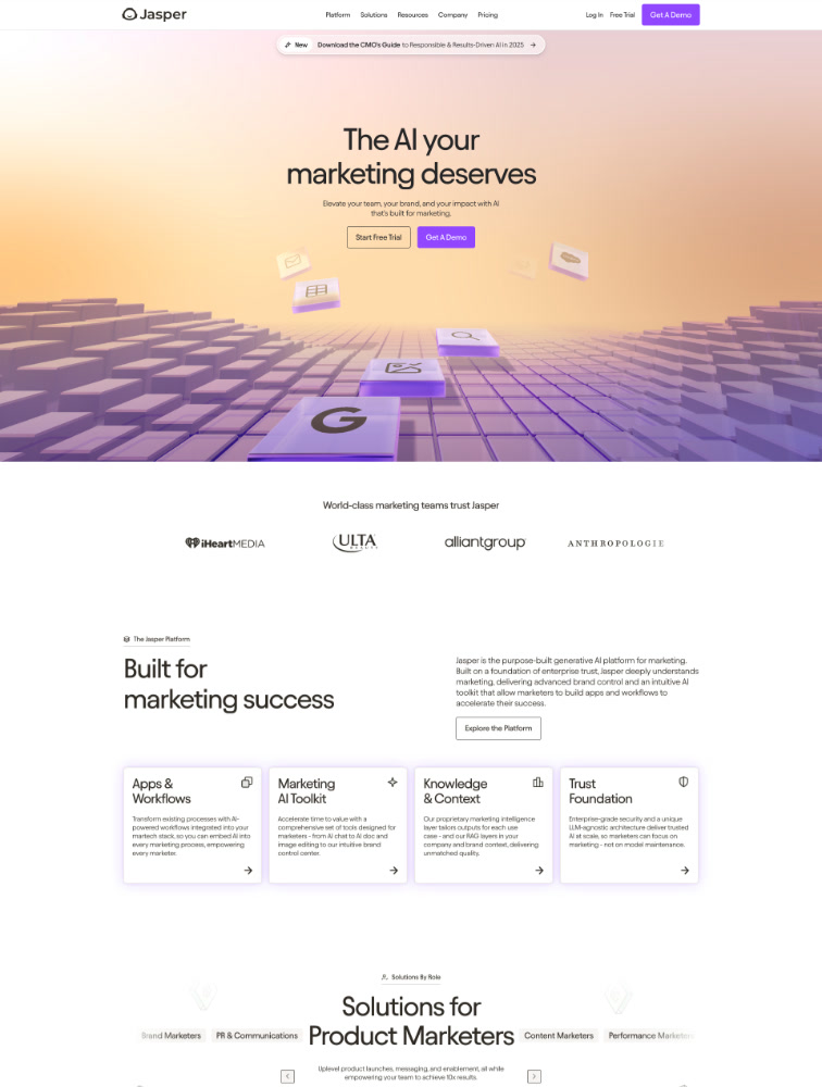 Jasper Landing Page Design