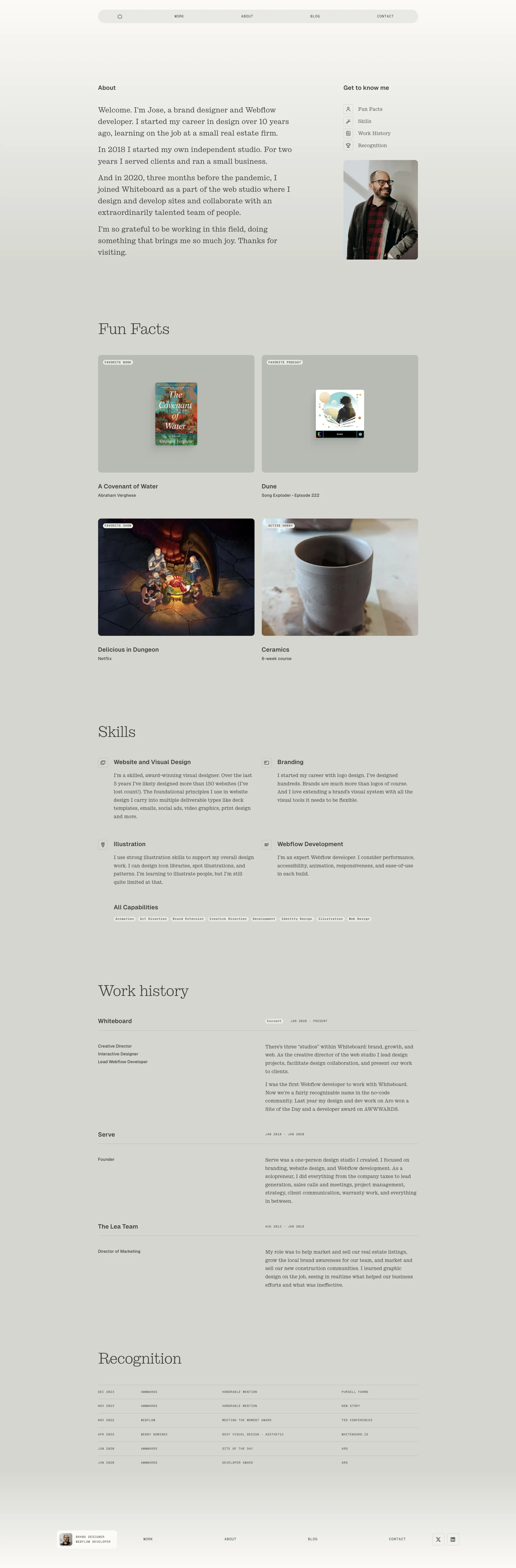 Jose Ocando Landing Page Example: A brand and interactive designer with over ten years of experience. One of my deepest joys comes from from equipping creative people with the visual tools they need to further their work.