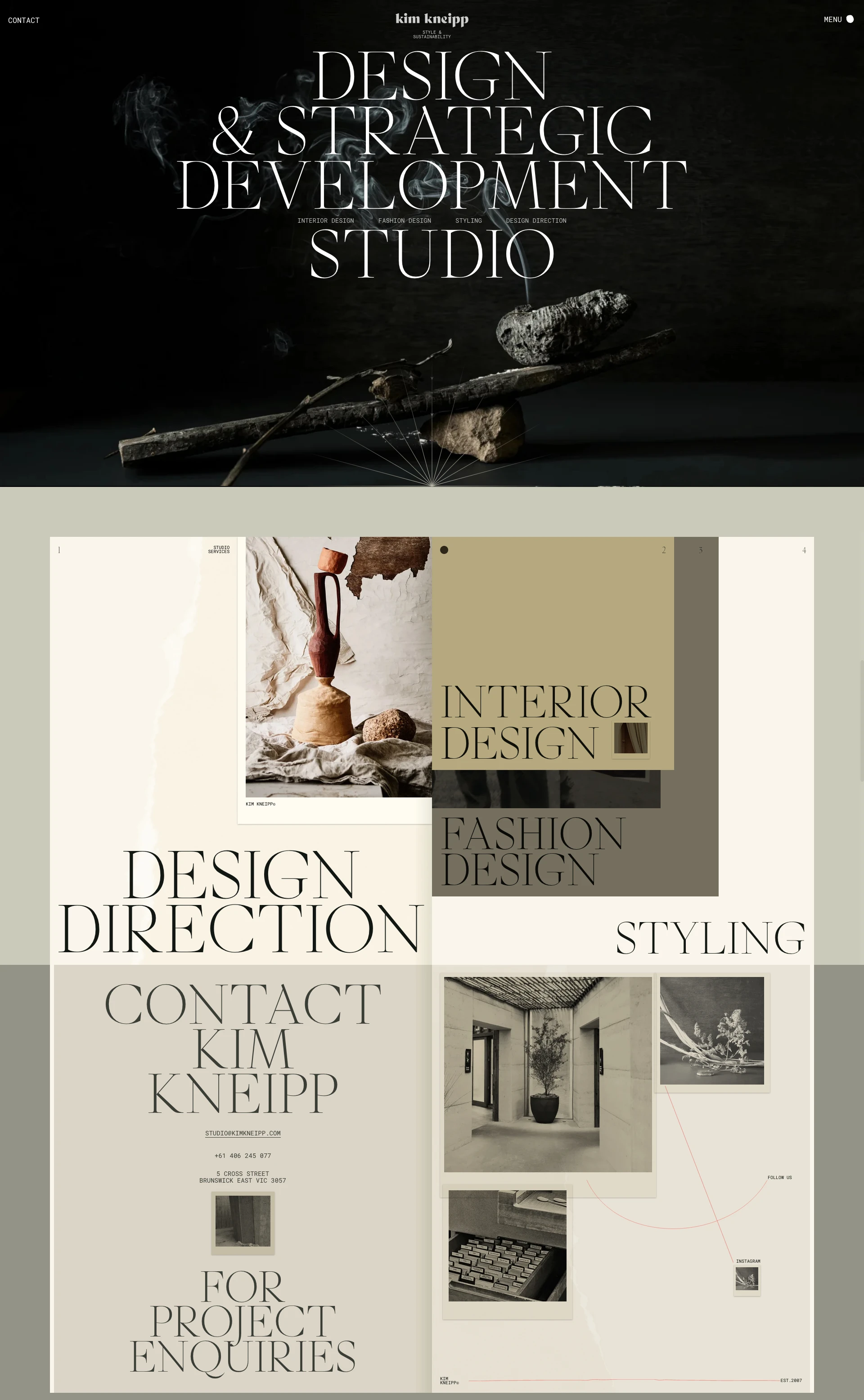 Kim Kneipp Landing Page Example: Design & strategic development studio.