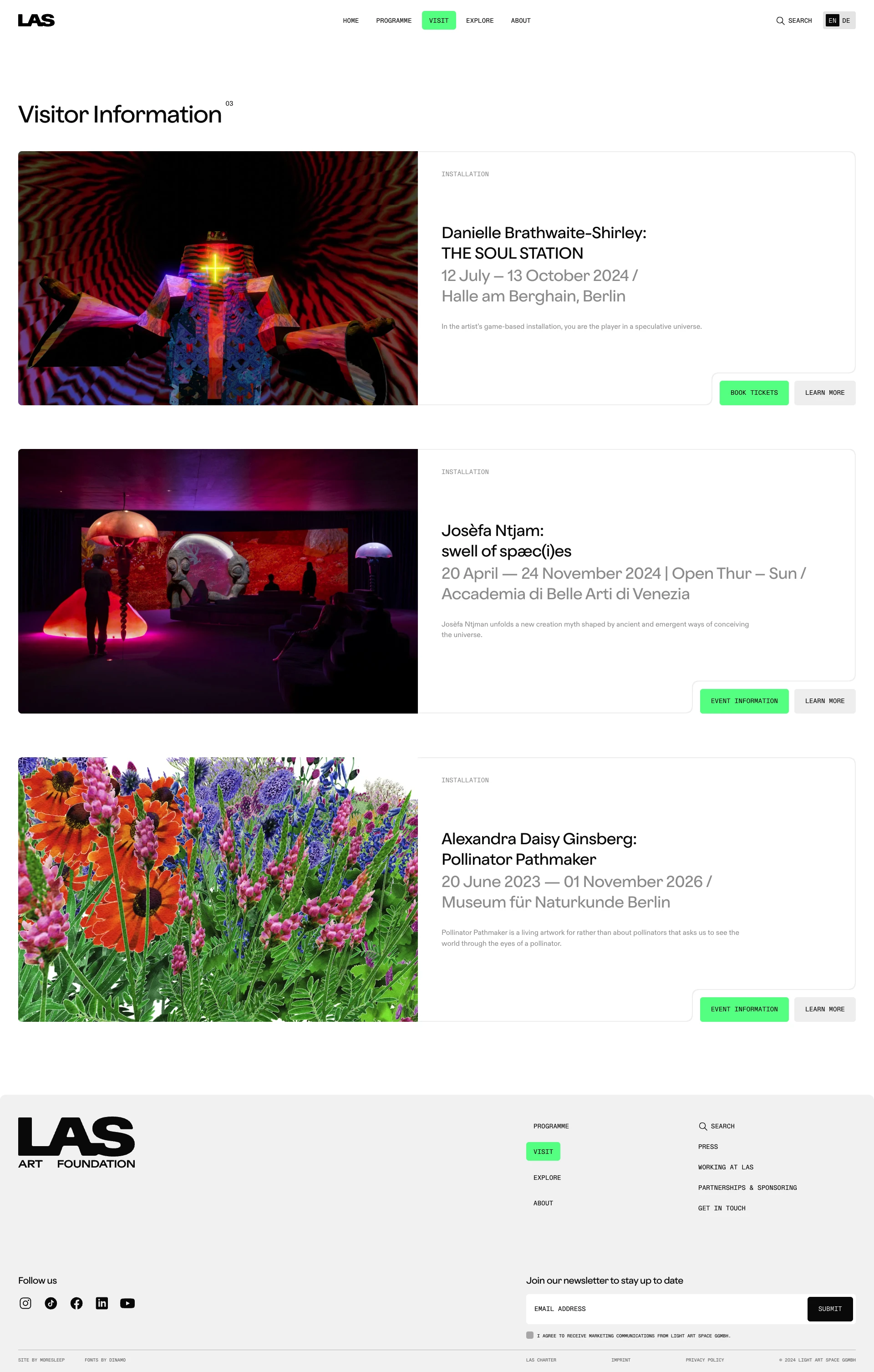 LAS Art Foundation website design - Lapa Ninja