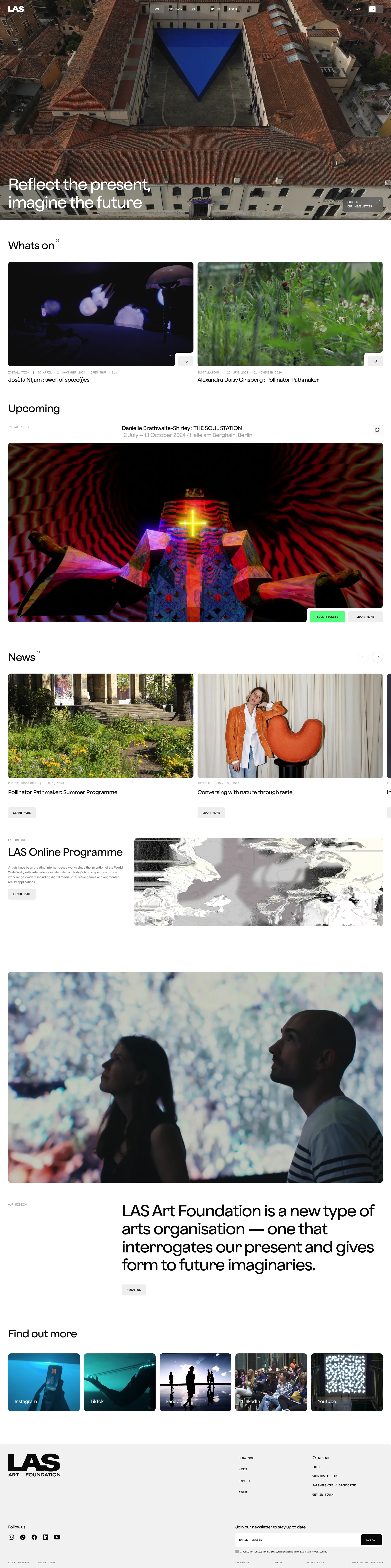 Model Las Art Examples LAS Art Foundation website design - Lapa Ninja