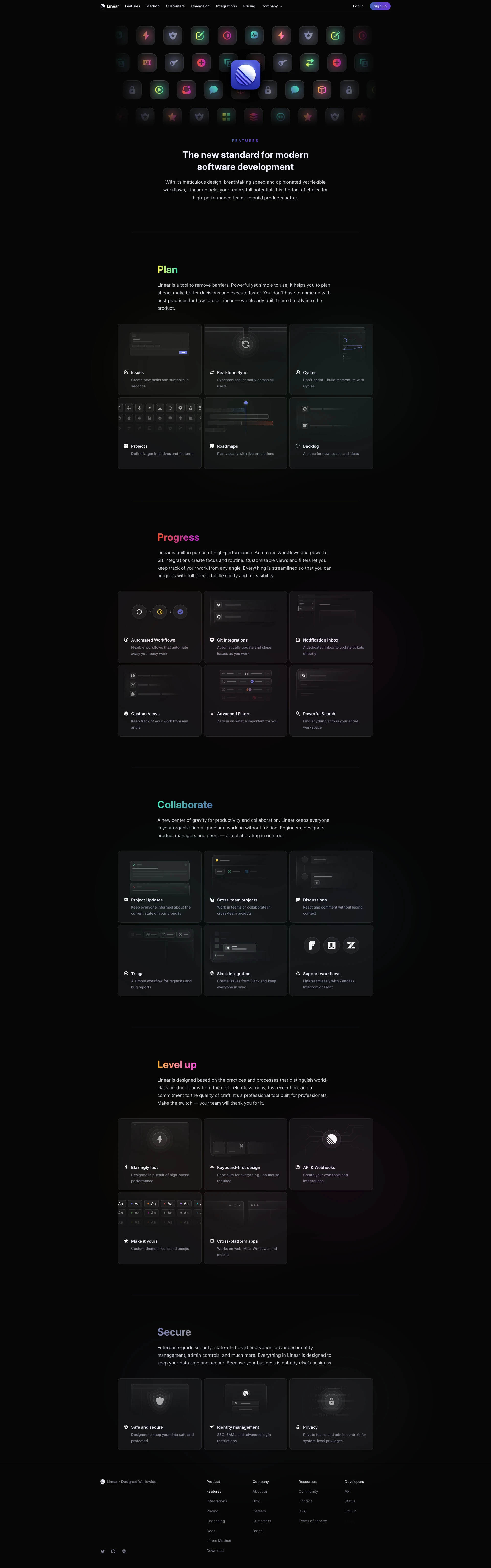 Linear website design - Lapa Ninja