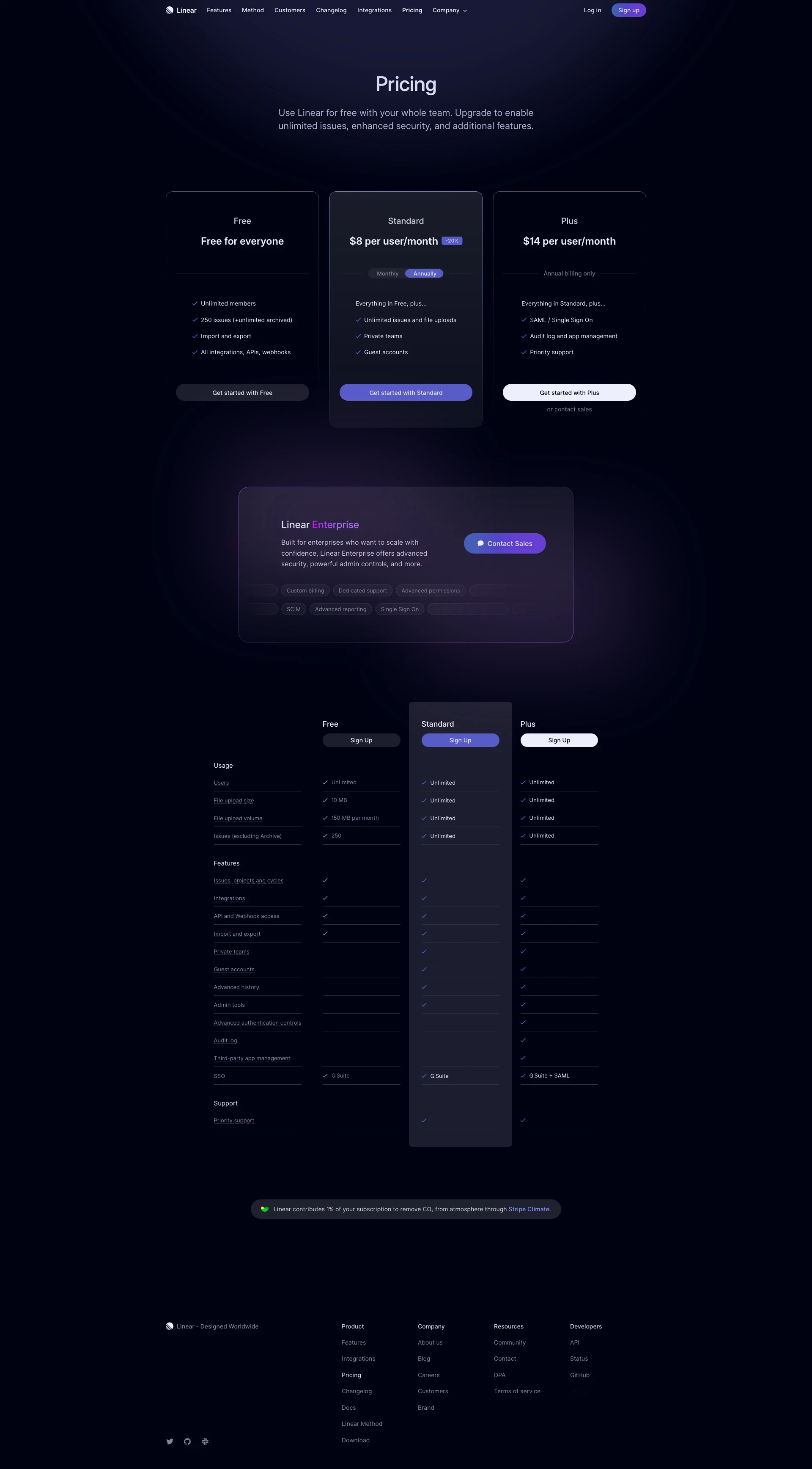 Linear website design - Lapa Ninja