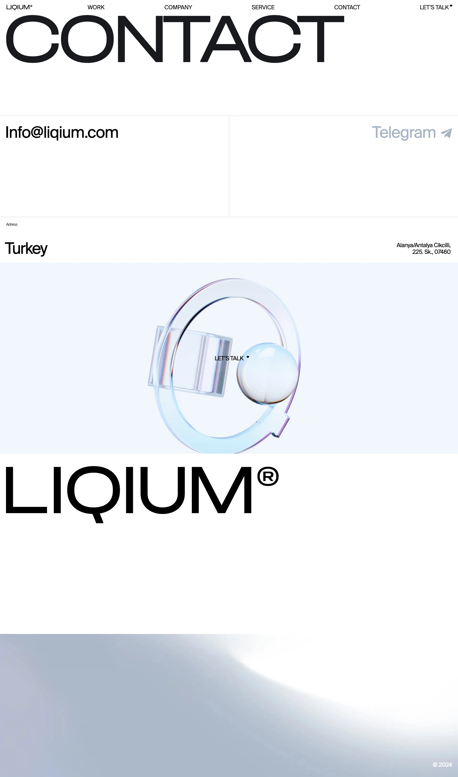 Liqium Landing Page Example: The Liqium agency provides services for the creation and development of web sites. Order a website, turnkey corporate website development.