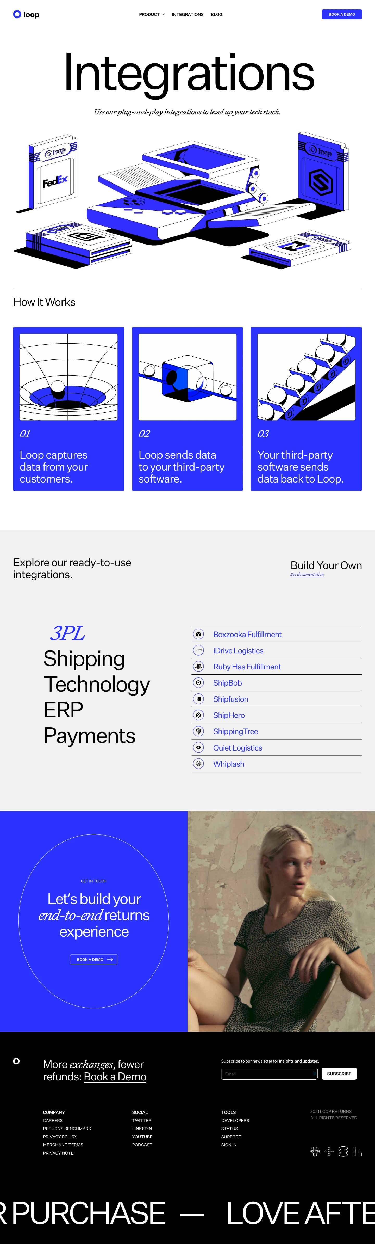 Loop Returns website design - Lapa Ninja