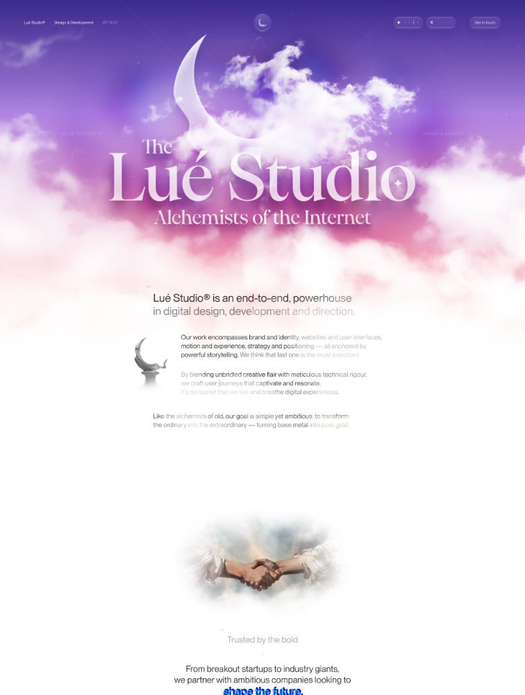 Lué Studio Landing Page Example