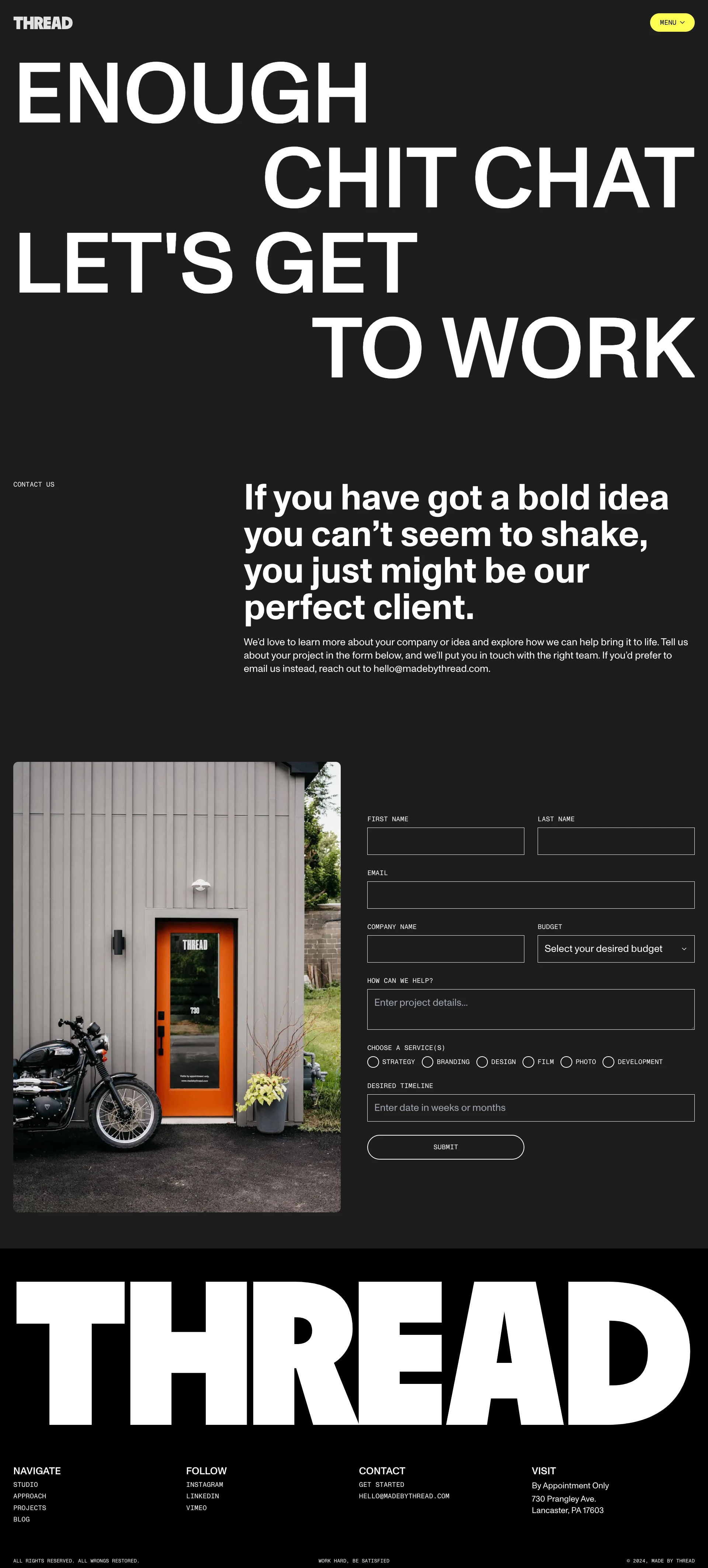 Thread website design - Lapa Ninja