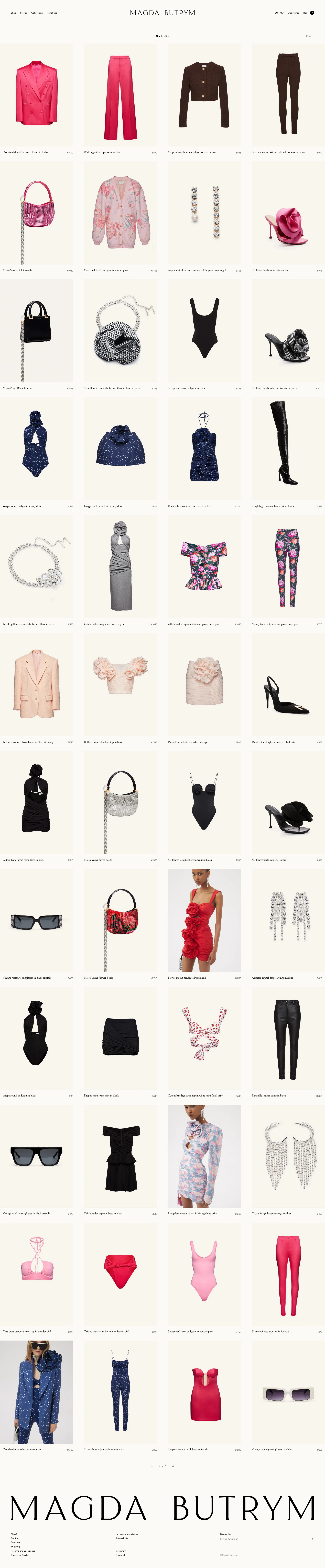 Magda Butrym Landing Page Example: Official luxury clothing designer ready-to-wear brand store Magda Butrym. Online Fashion Store. Luxury Designer Clothes. Luxury Fashion.