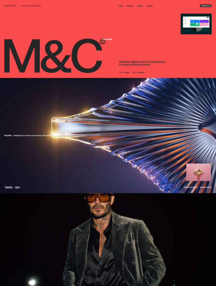 Mallard & Claret Landing Page Example