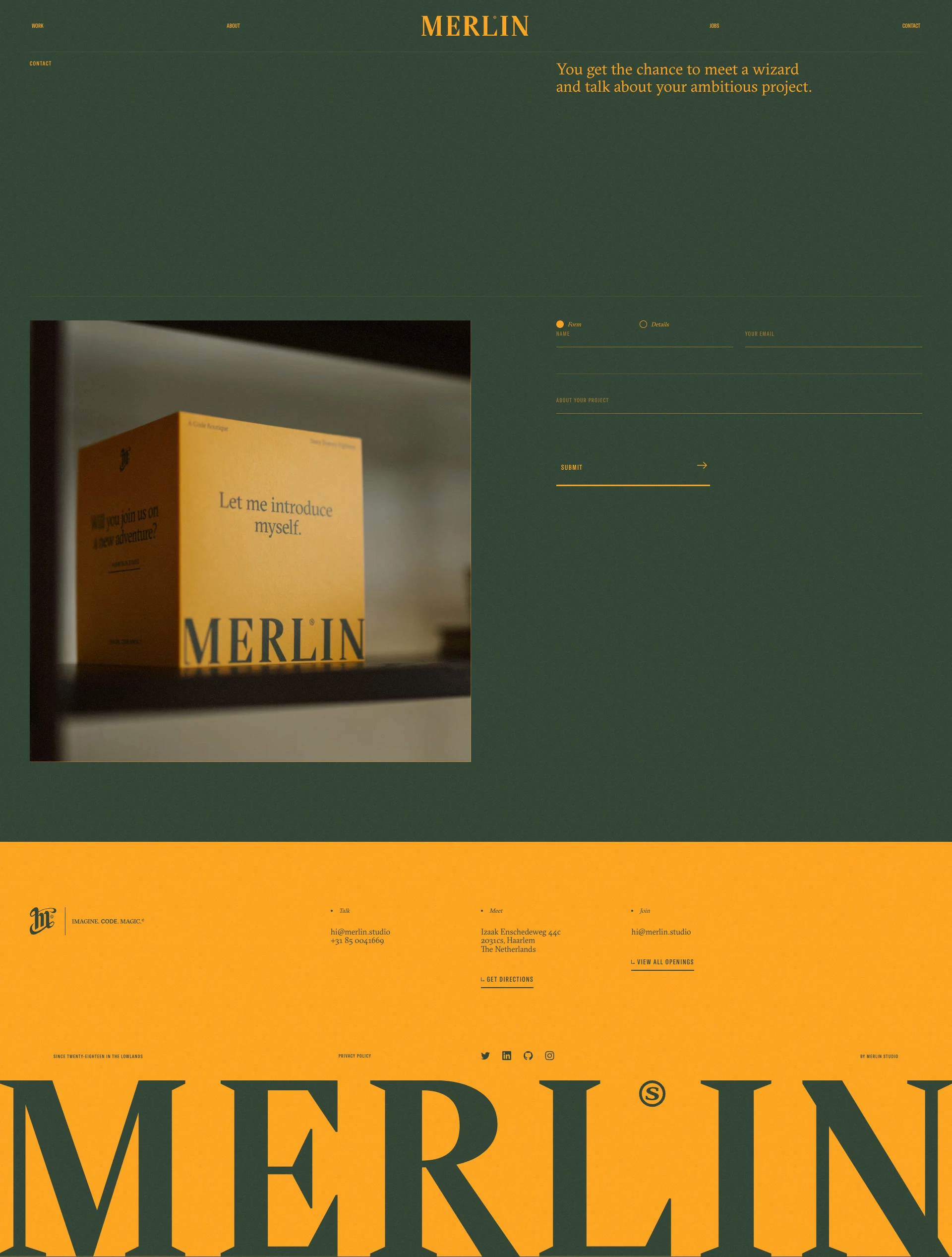 Merlin Studio Merlin website design - Lapa Ninja