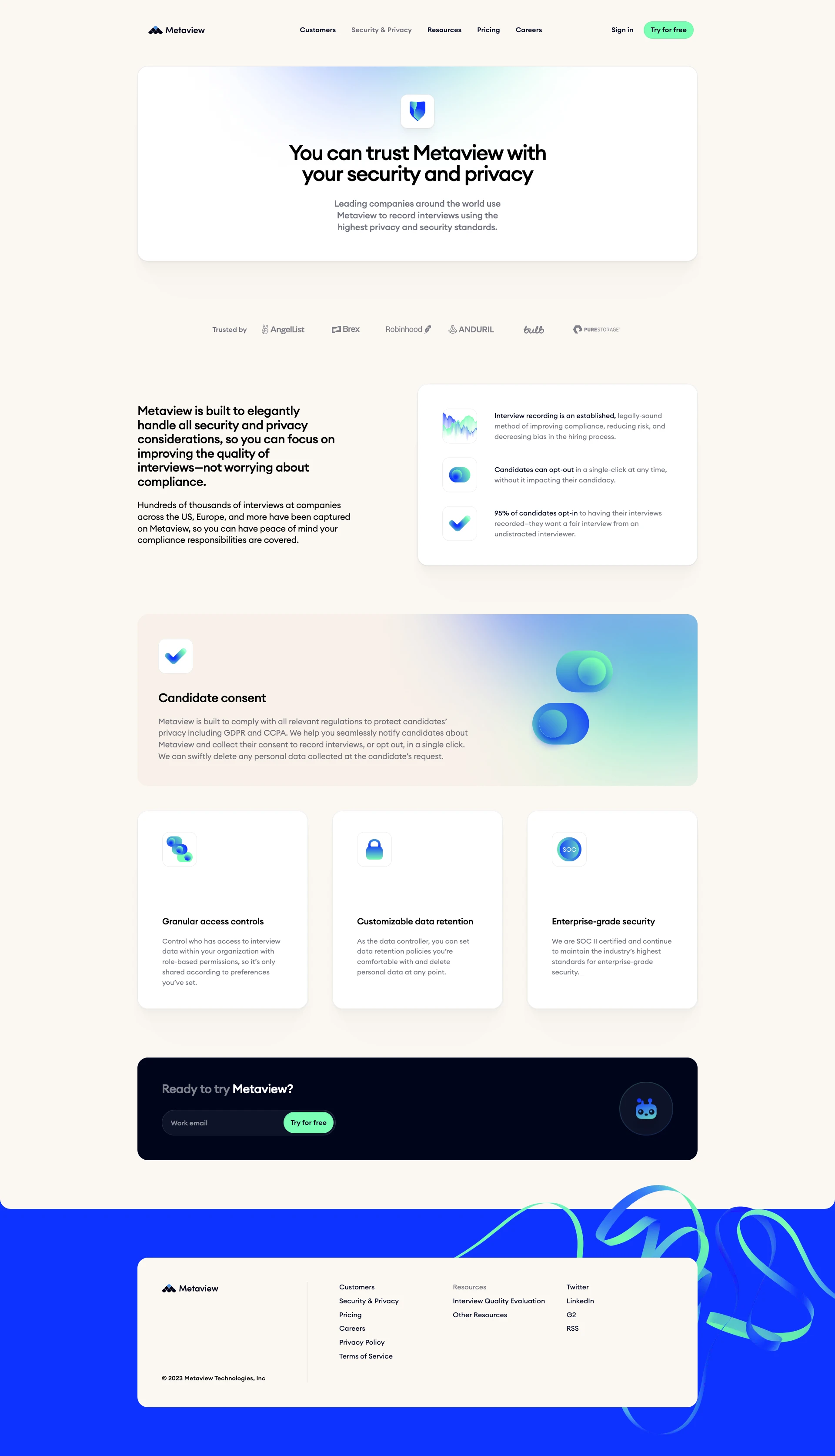 Metaview website design - Lapa Ninja
