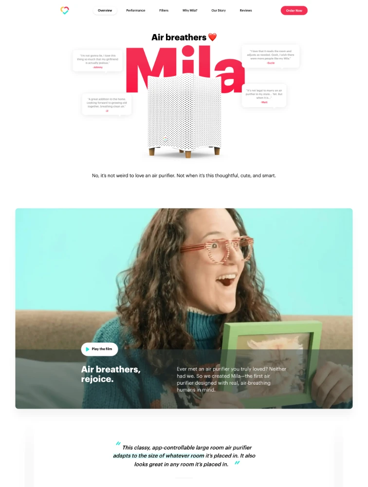 Mila Cares Website design - Lapa Ninja