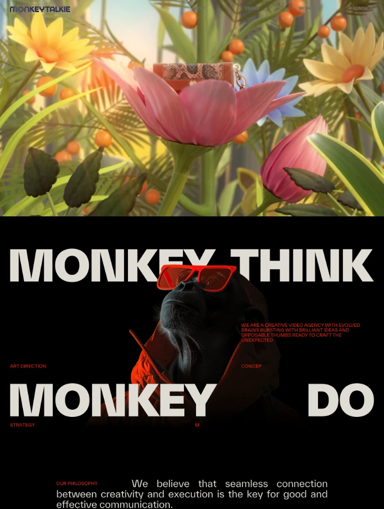 Monkey Talkie Landing Page Design