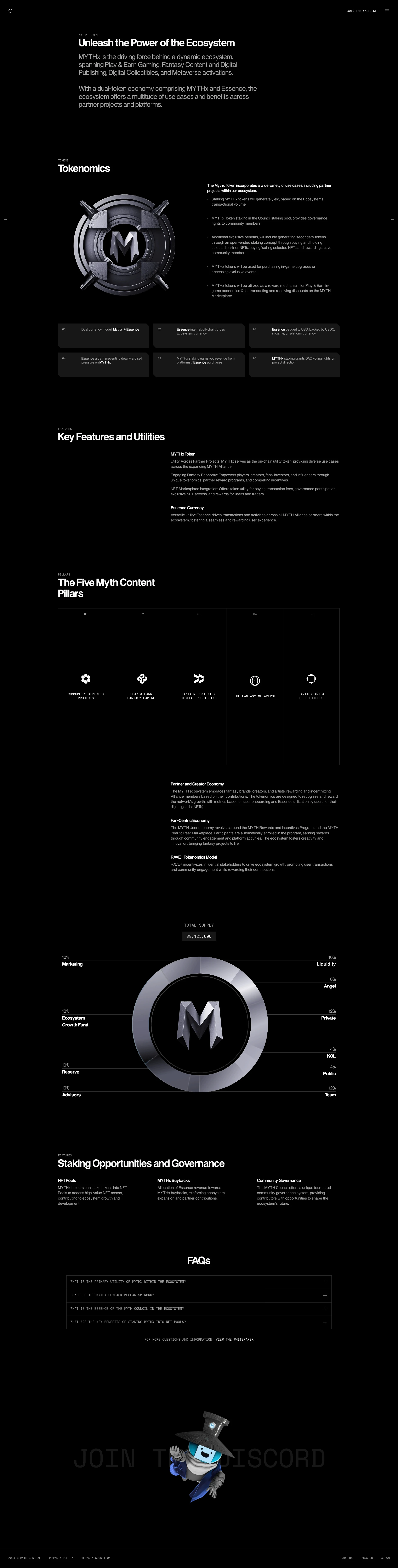 MYTH Landing Page Example: MYTH is a cutting-edge digital entertainment studio that seamlessly integrates web3 technologies to revolutionize the gaming and Metaverse landscape.