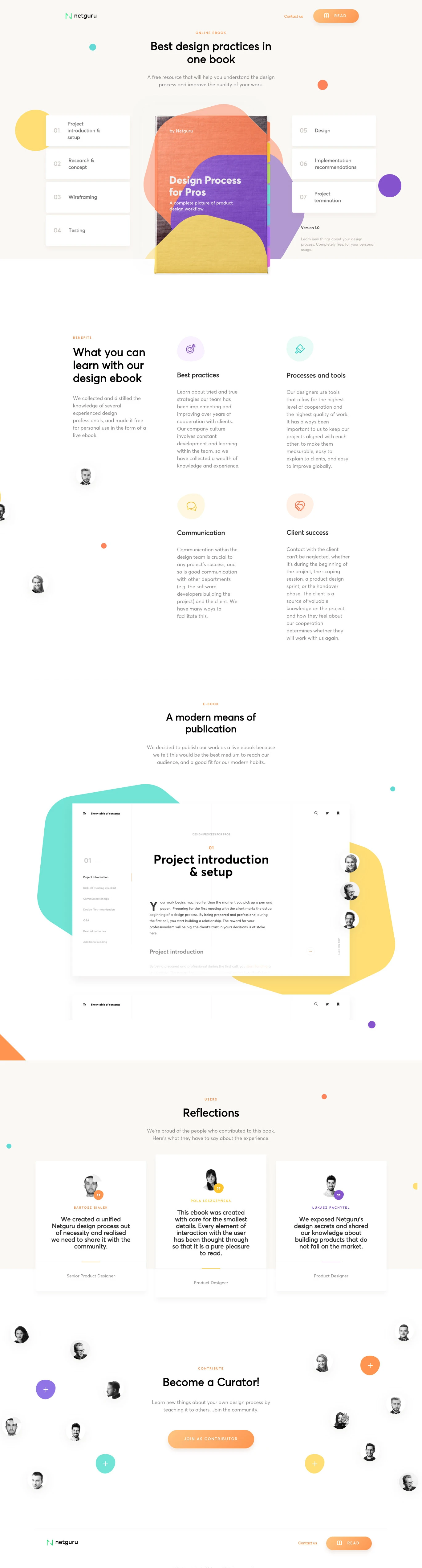 Design Process for Pros Landing Page Example: A free resource that will help you understand the design process and improve the quality of your work.