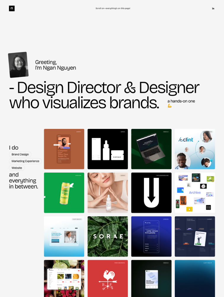 Ngan Nguyen Landing Page Example