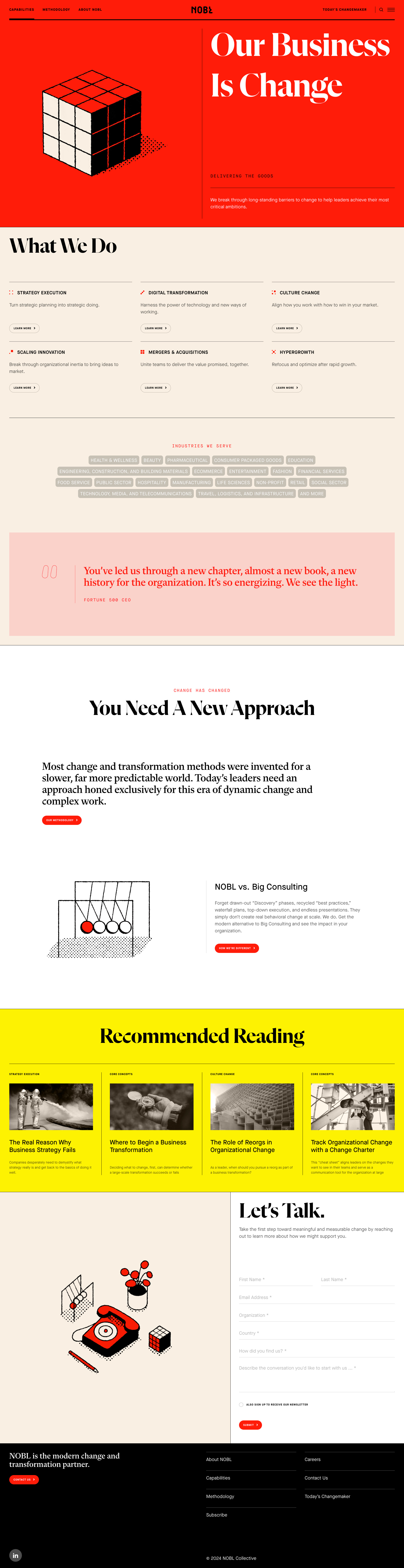 NOBL website design - Lapa Ninja