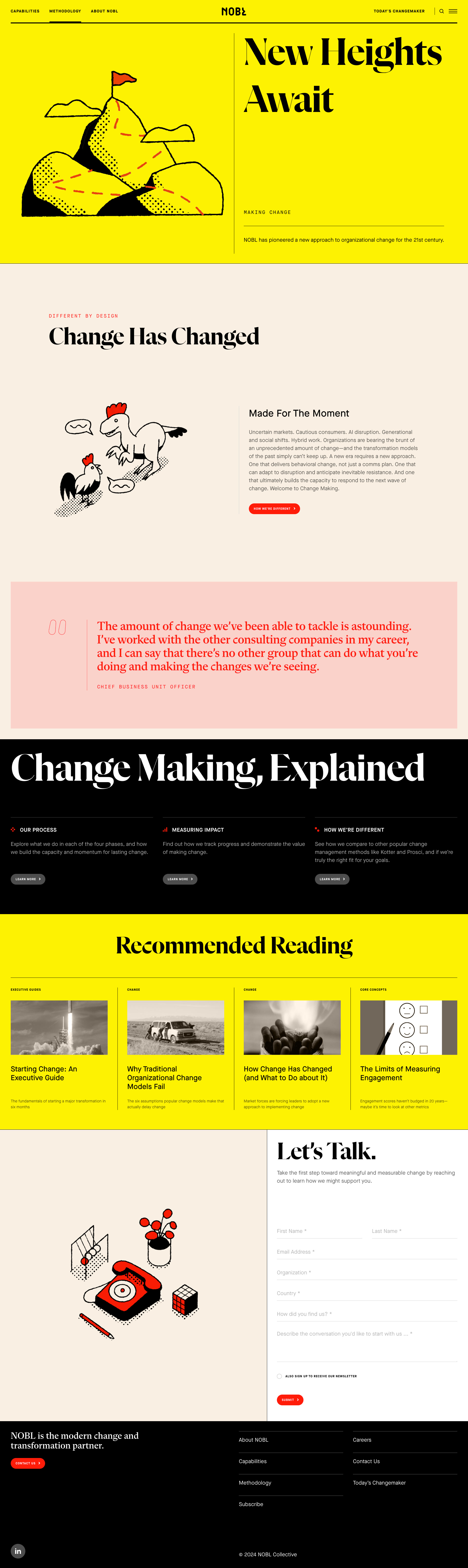 NOBL website design - Lapa Ninja