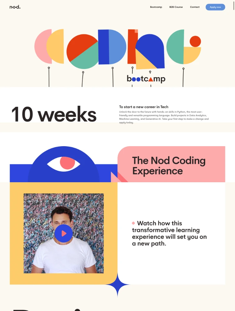 Nod Coding website design - Lapa Ninja