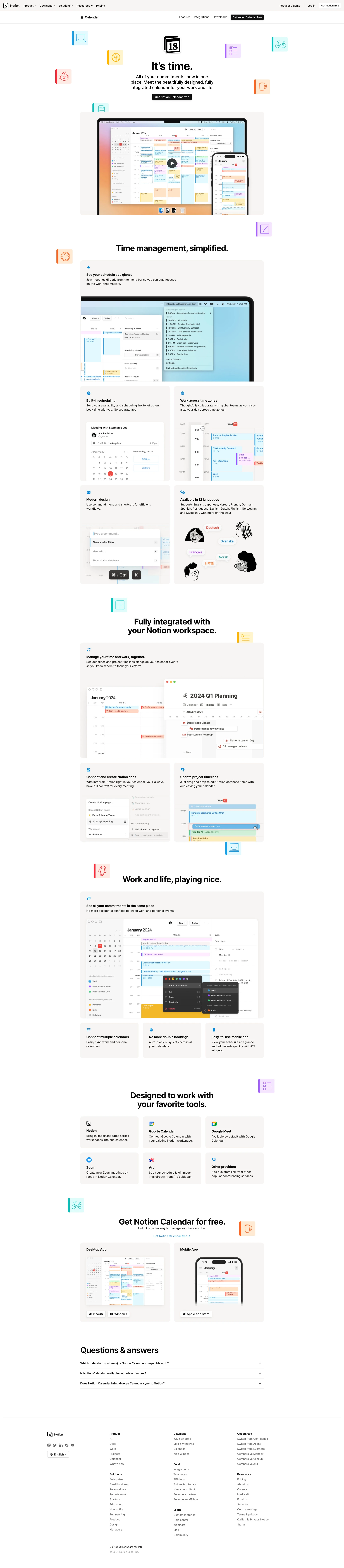 Notion Landing Page Example: A new tool that blends your everyday work apps into one. It's the all-in-one workspace for you and your team.