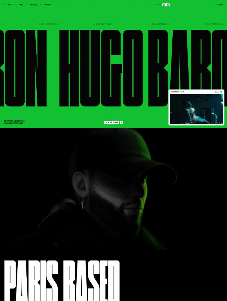 Hugo Baron Landing Page Example