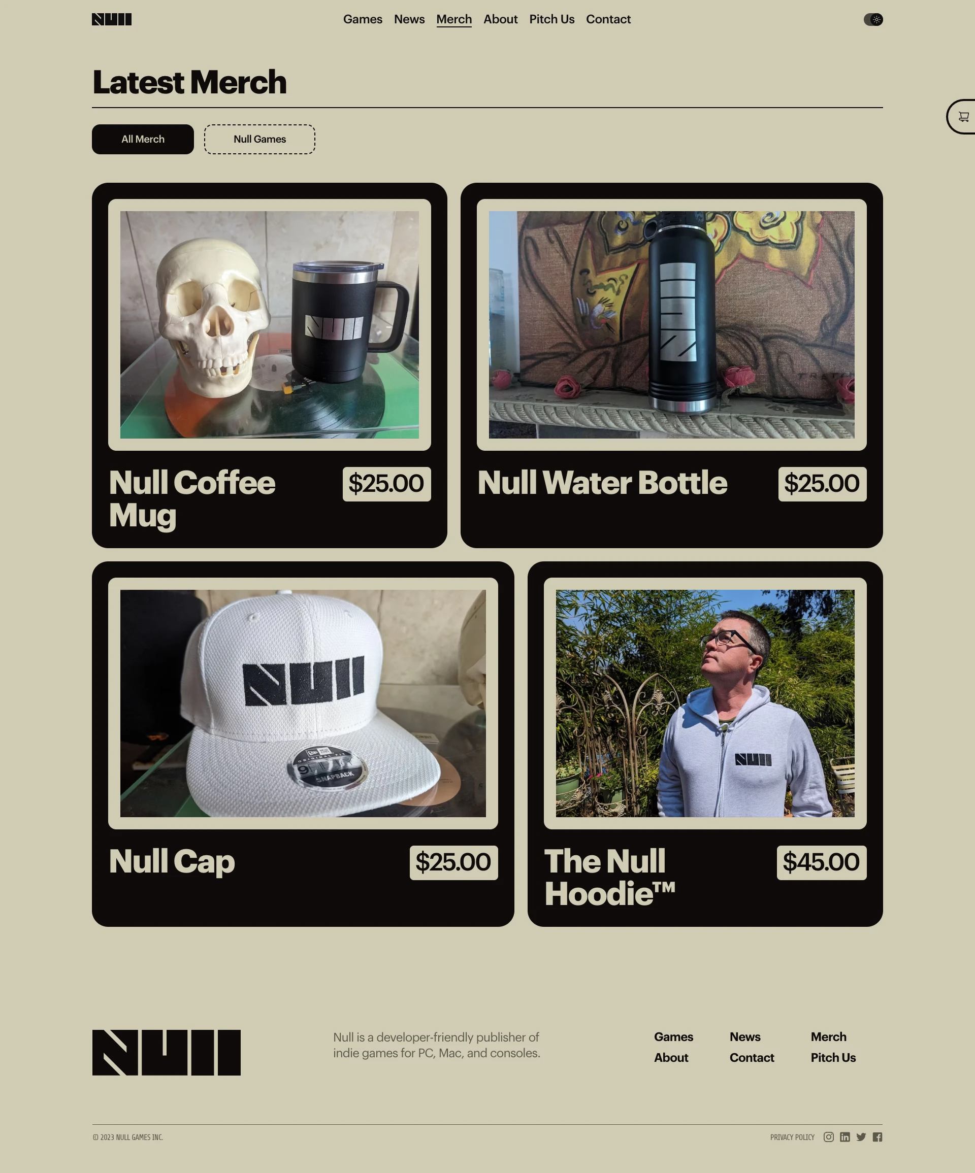 Null Ruy Null Games website design - Lapa Ninja