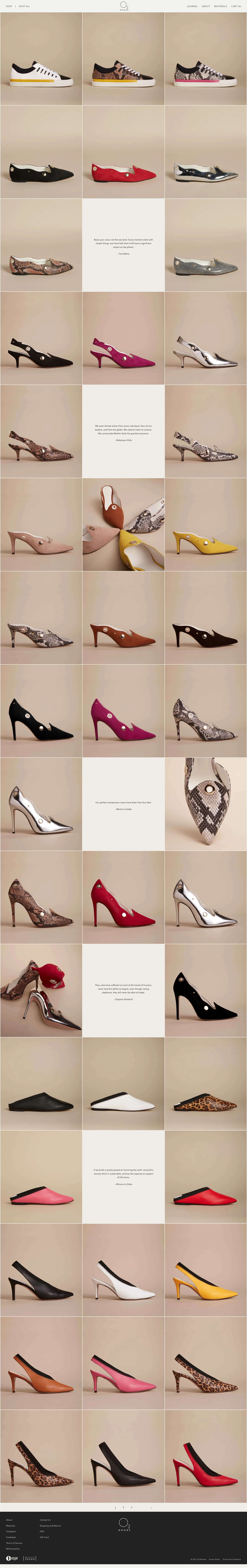 O2 Monde Landing Page Example: O2 Monde offers you the Eco Friendly and plant based women's shoes in timeless designs. We have the wide collection of handcrafted sustainable and luxury vegan women's dress shoes available online in USA.