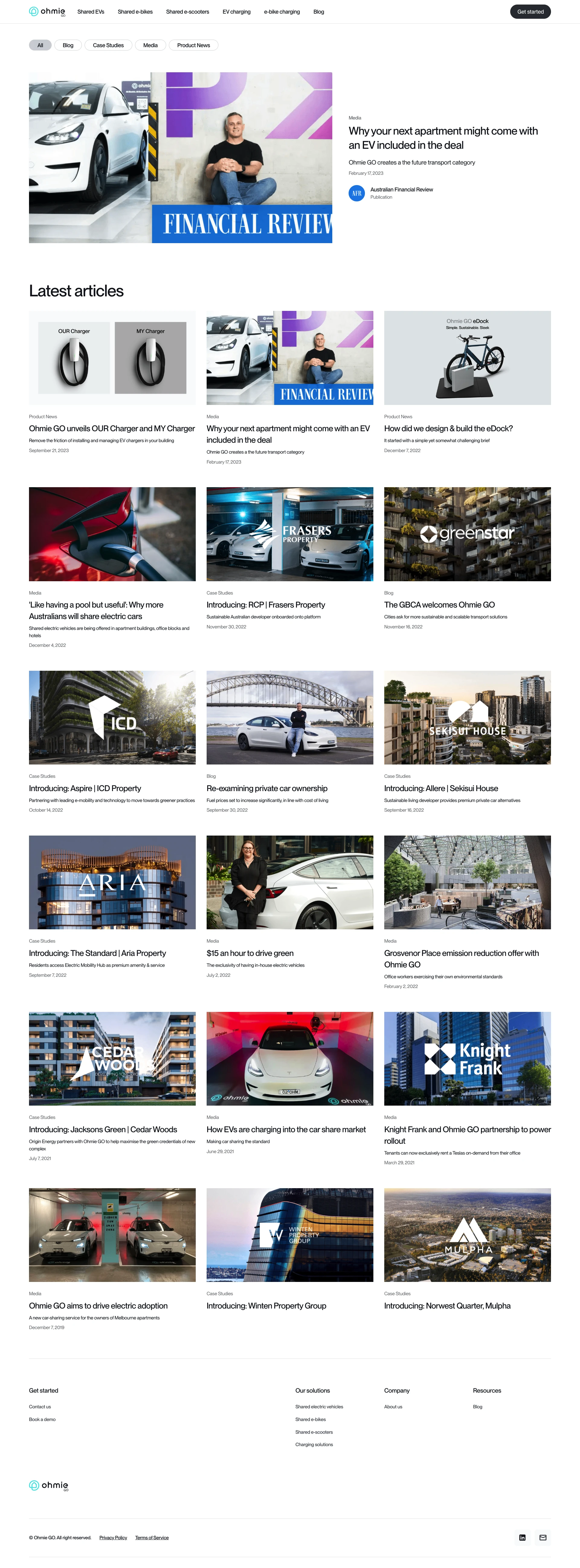 Ohmiego Landing Page Example: Ohmie GO’s platform provides a suite of solutions to help buildings get EV ready. These are delivered to residents as a premium end-to-end managed service and amenity - An intelligent way to get EV ready with one seamless experience.