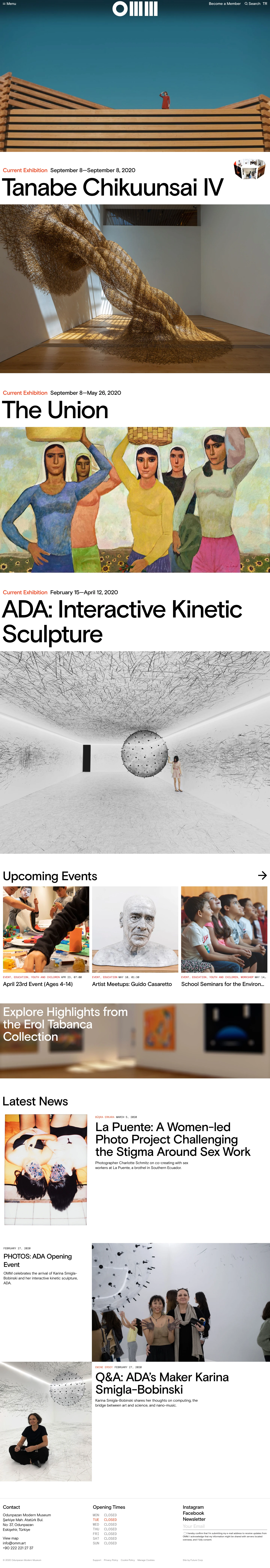 Odunpazarı Modern Museum Landing Page Example: Odunpazarı Modern Museum is a cross-cultural platform where modern and contemporary art from Turkey and abroad is exhibited with a universal perspective.