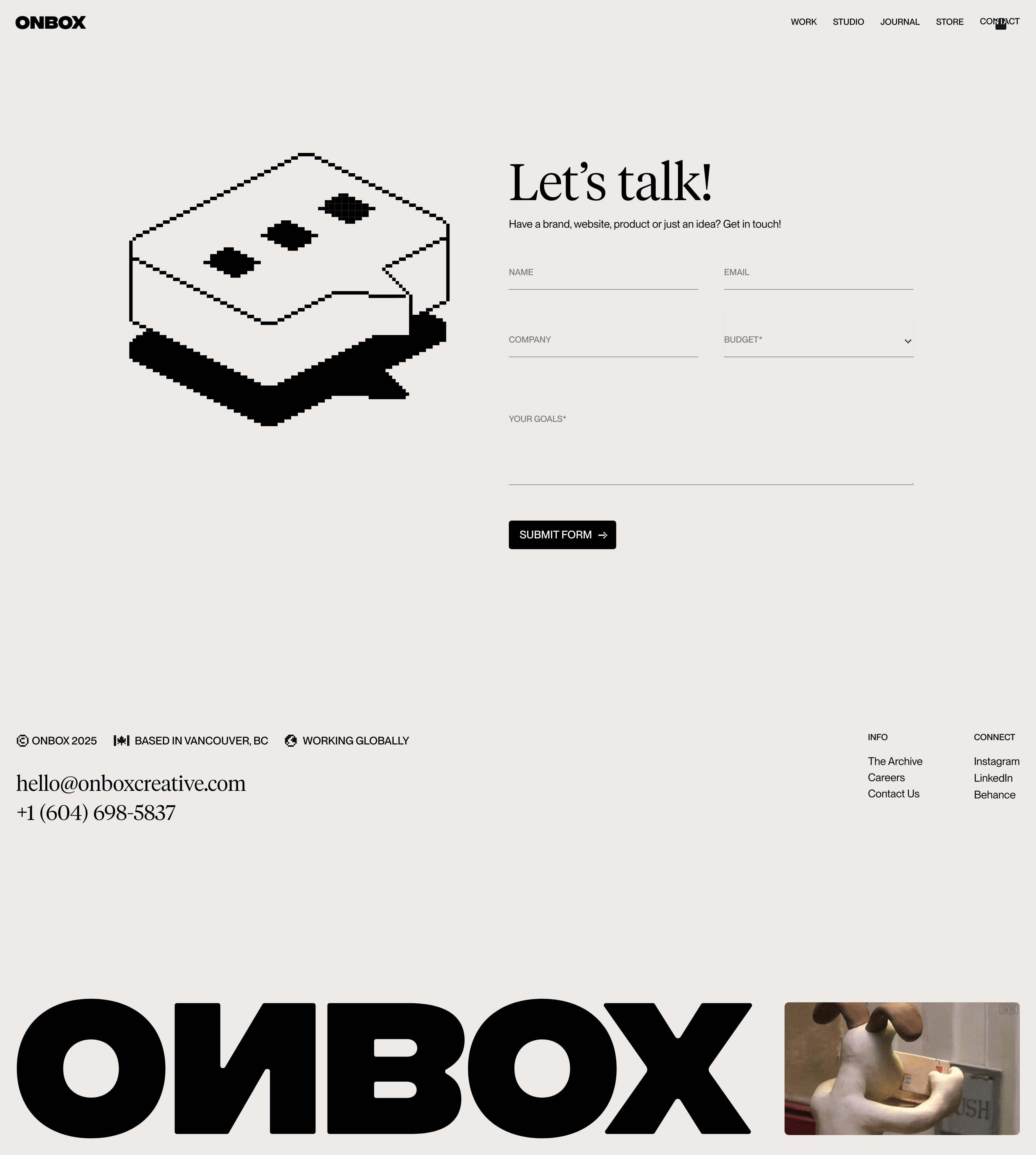ONBOX - Contact Example