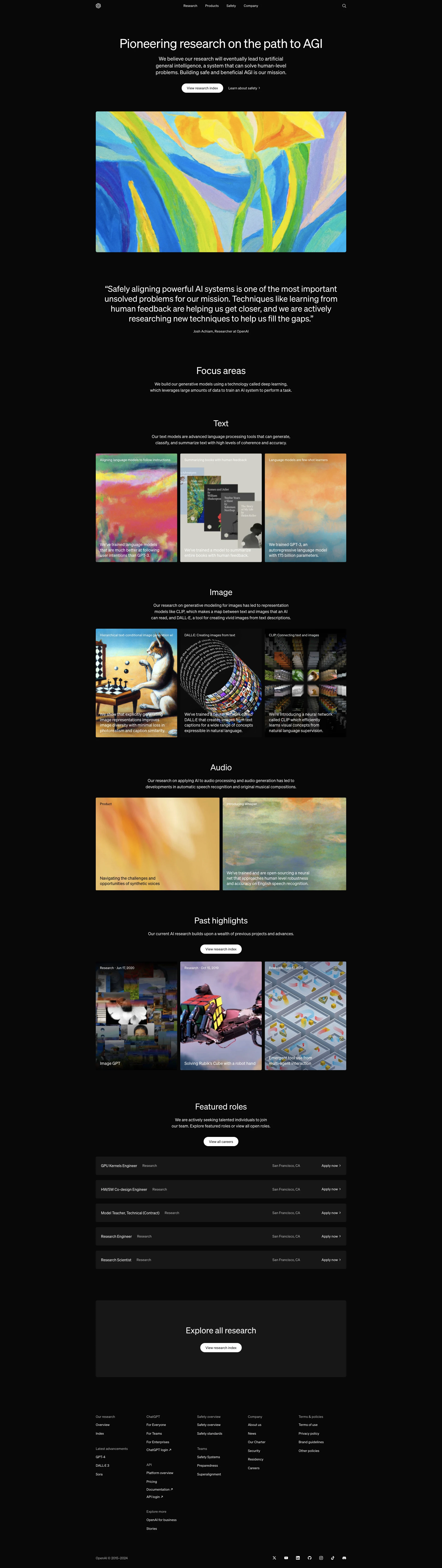 OpenAI website design - Lapa Ninja