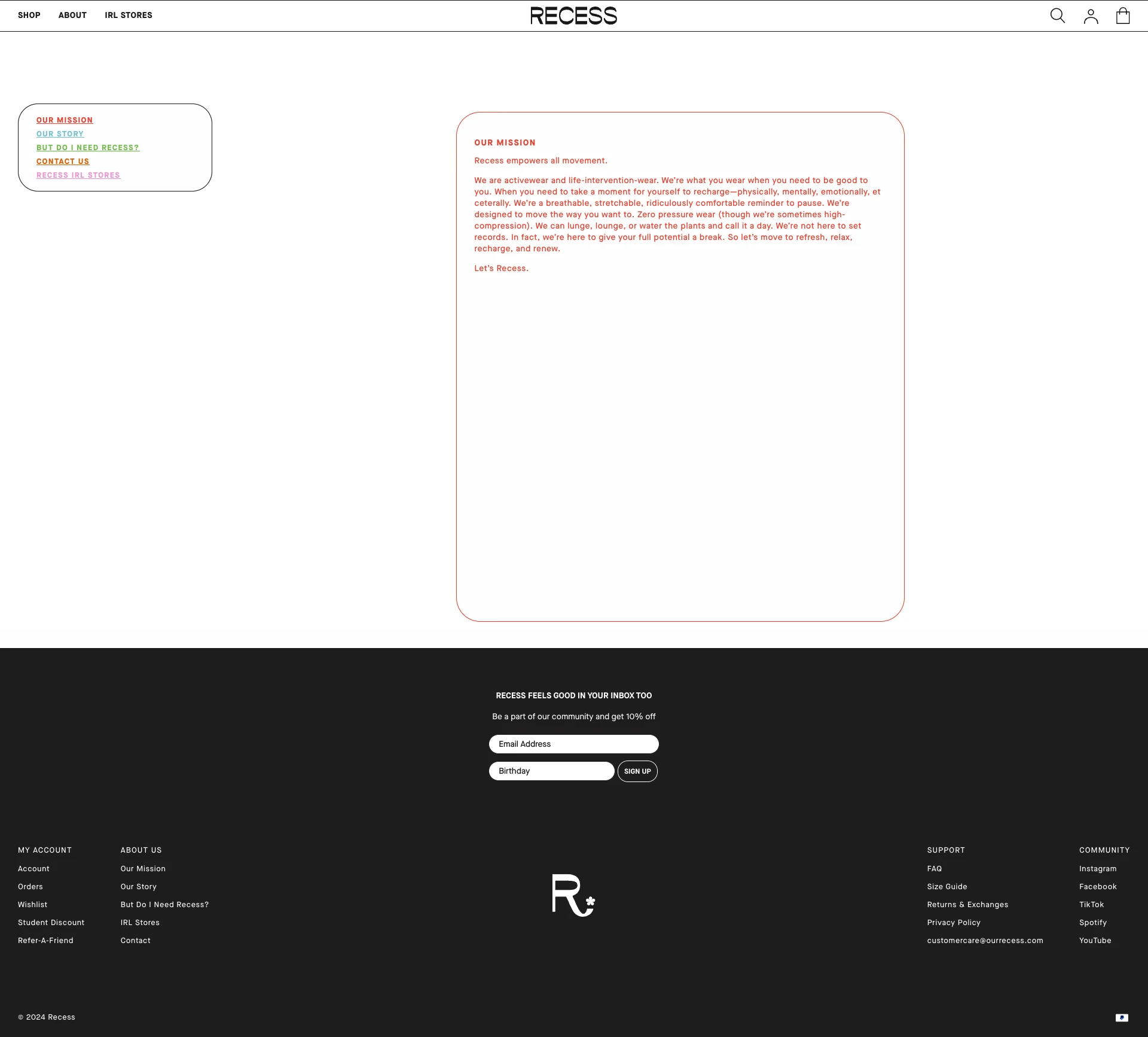 Web Recess Design Recess website design - Lapa Ninja
