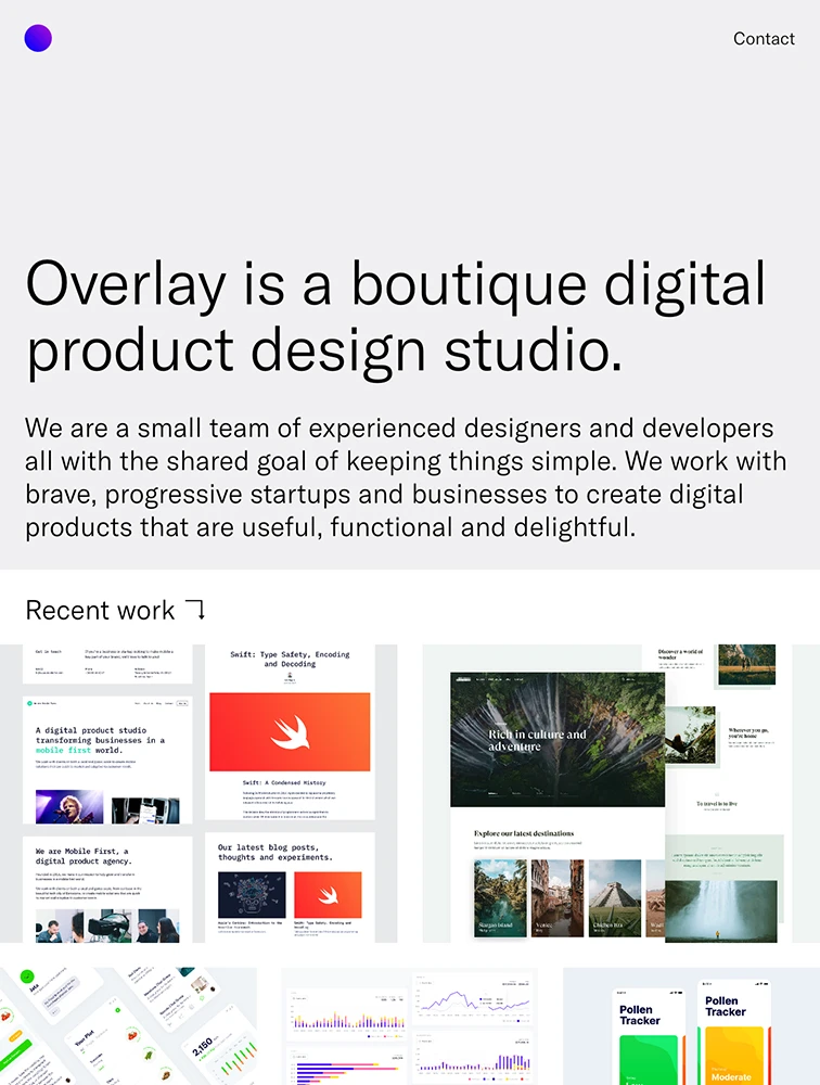 Overlay website design - Lapa Ninja