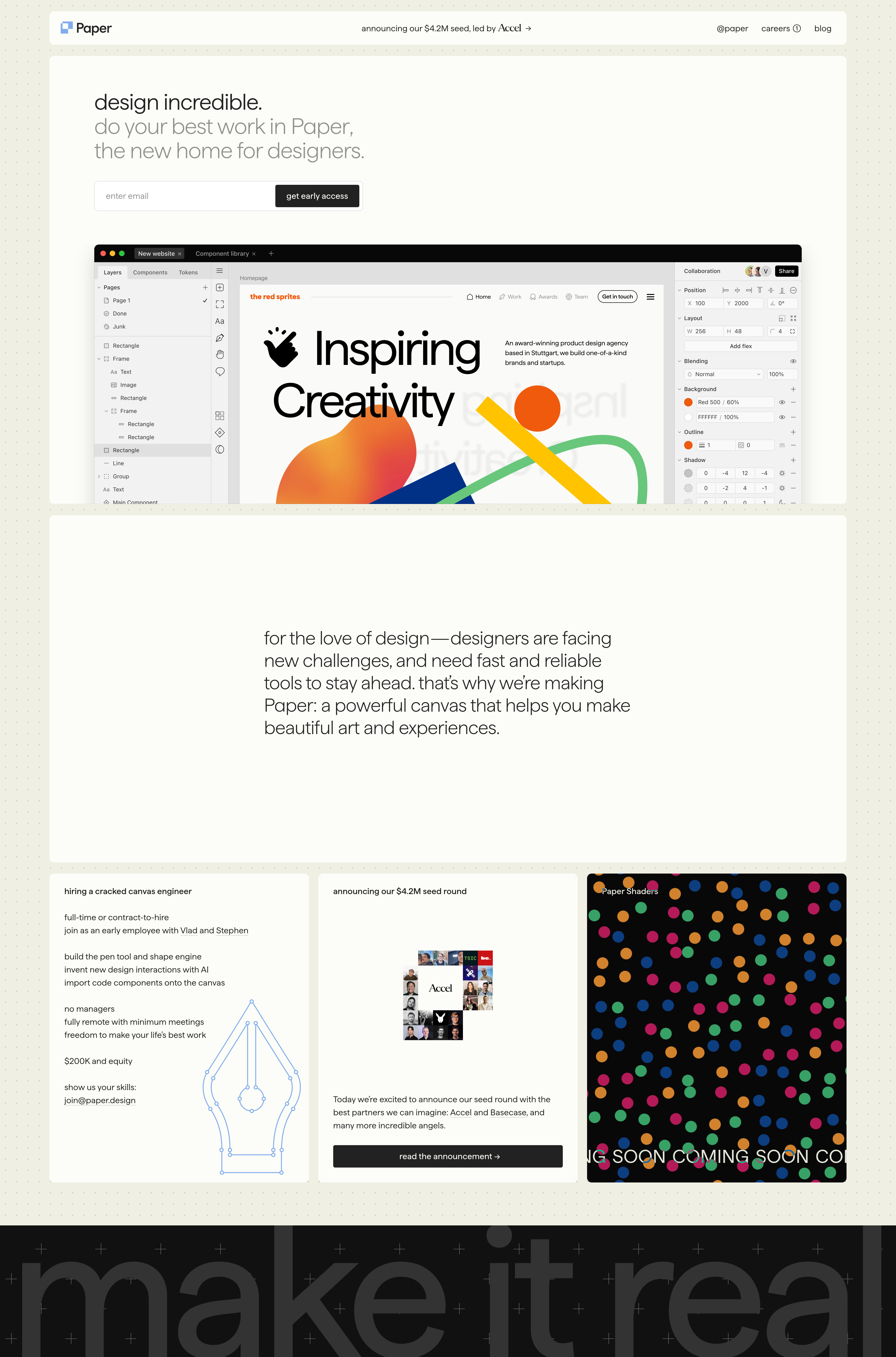 Paper Design website design - Lapa Ninja