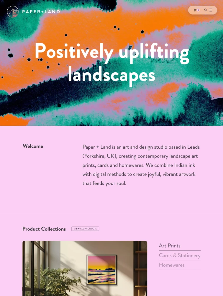 Paper + Land website design - Lapa Ninja