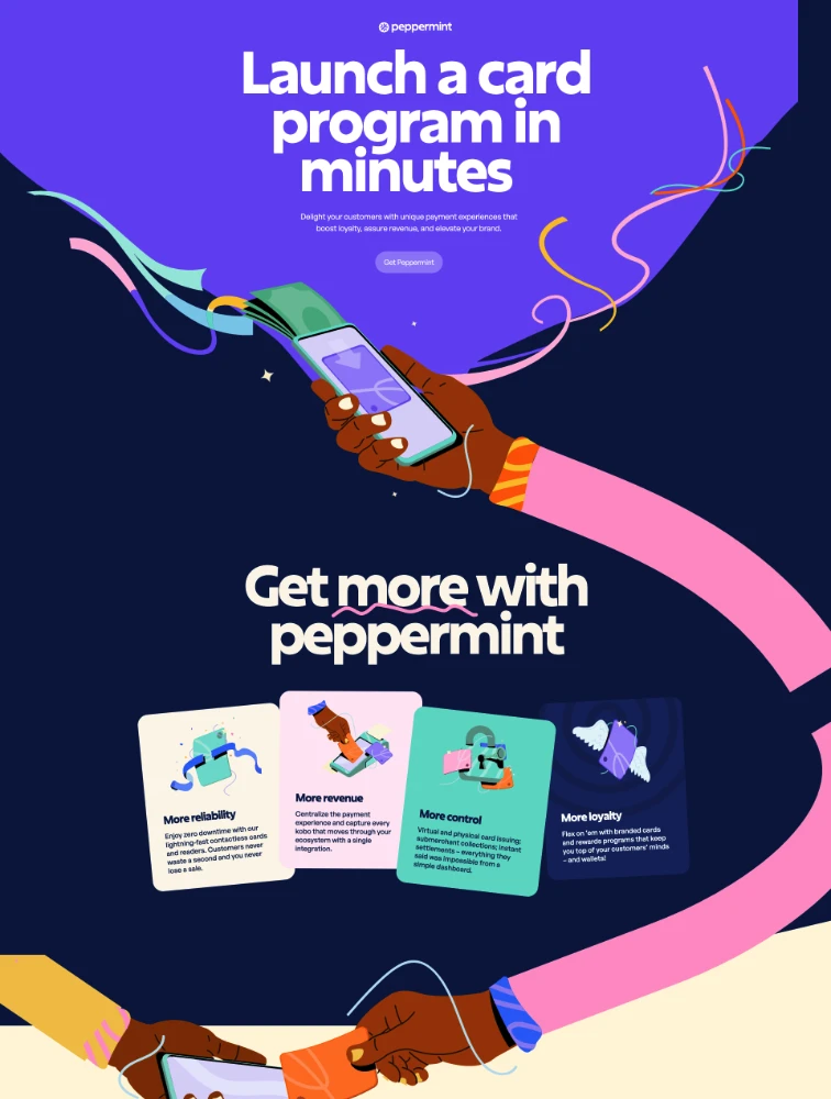 Peppermint Landing Page Example