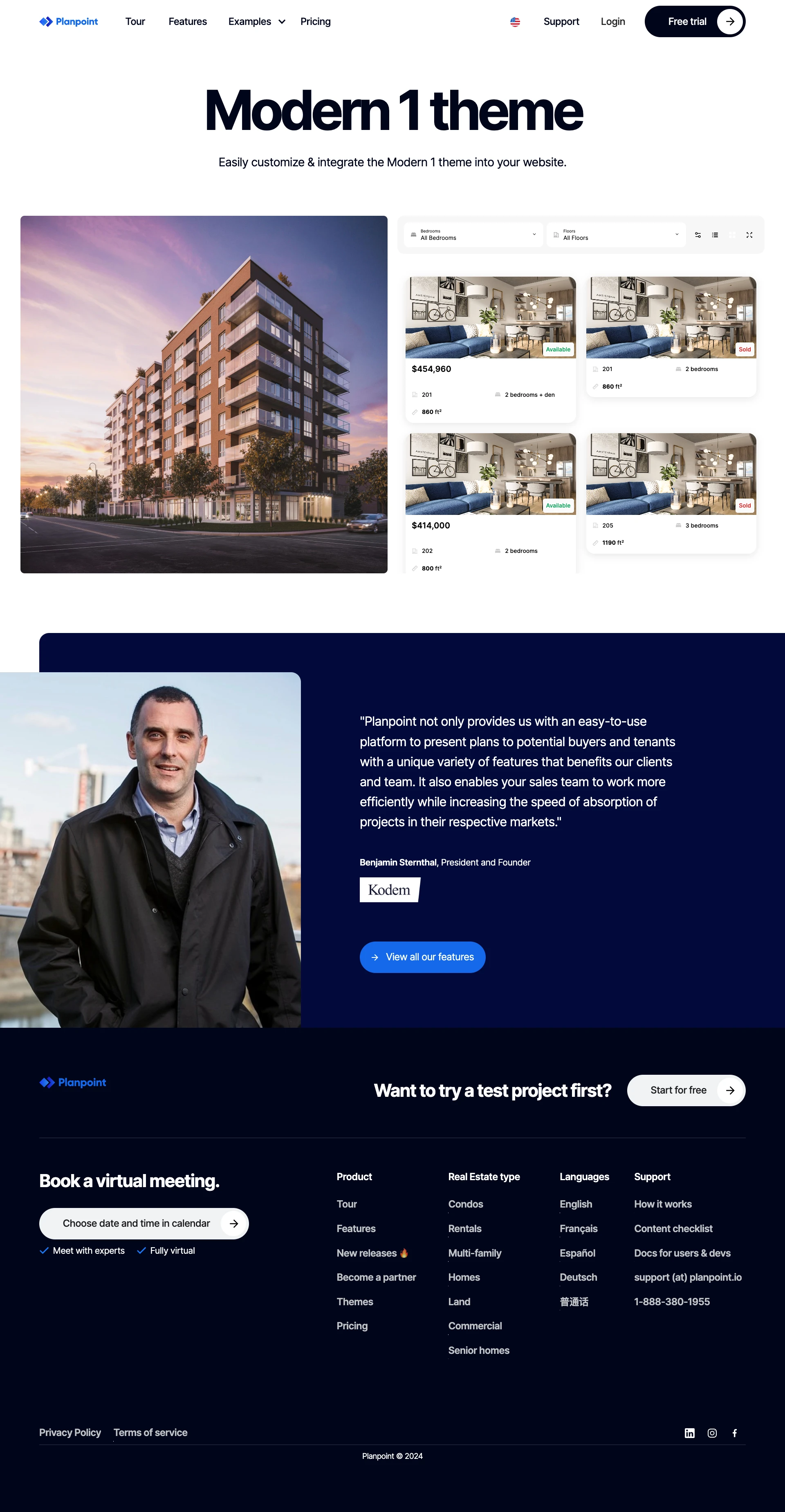 Planpoint Landing Page Example: Accelerate your sales and rentals. With the leading interactive plan viewer; used by major industry players like Devmont, Mach, and Samcon.