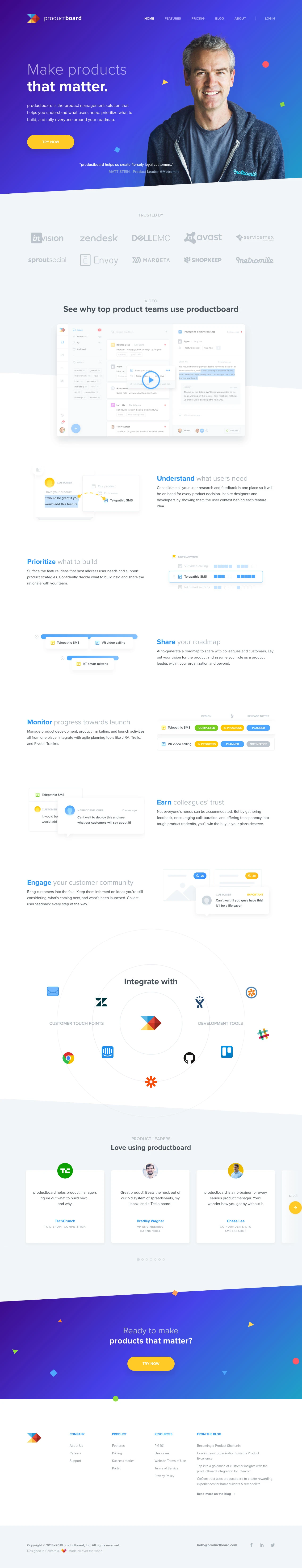 productboard Landing Page Example: productboard is the product management solution that helps you understand what users need, prioritize what to build, and rally everyone around your roadmap.