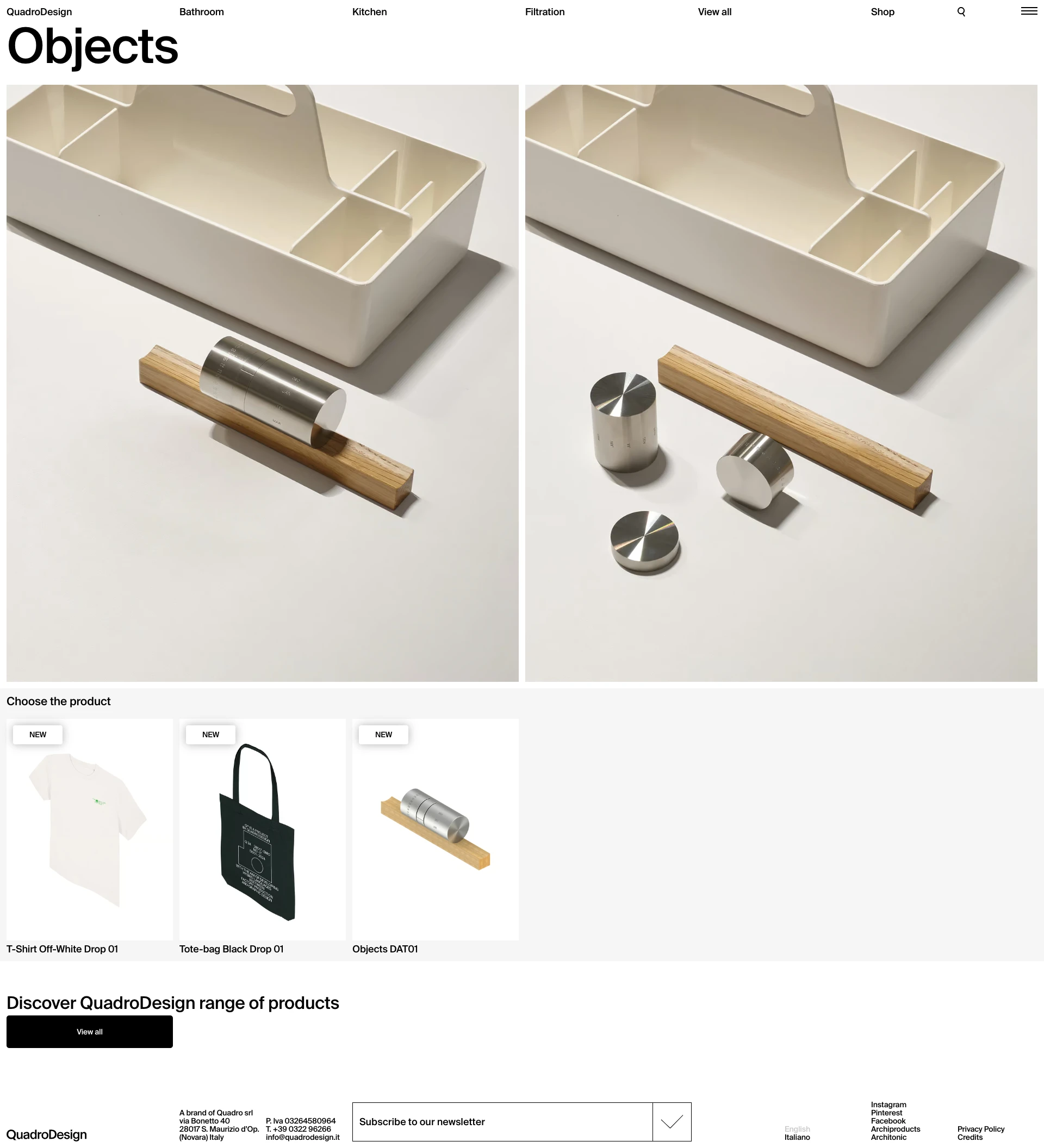 QuadroDesign Landing Page Example: QuadroDesign creates timeless design faucets and accessories for bathrooms and kitchens, embodying sustainability and the values of Made in Italy. Find out more.