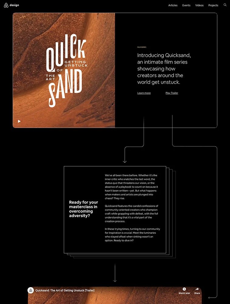 Quicksand website design - Lapa Ninja