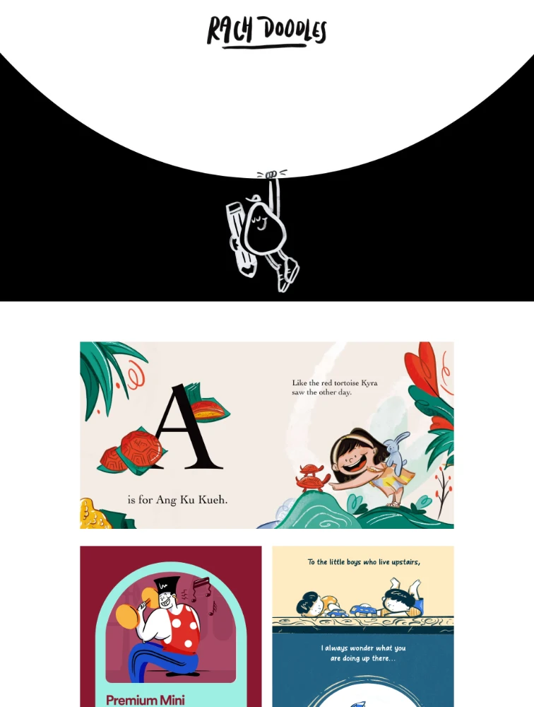 Rachodoodles Landing Page Design