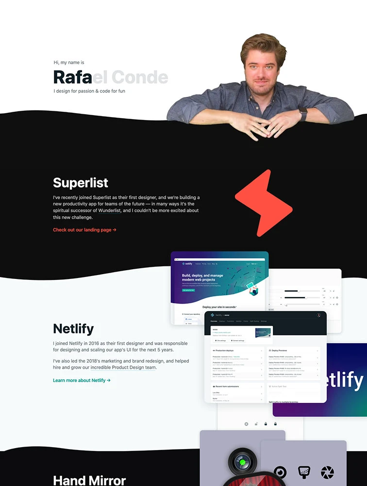Rafael Conde website design - Lapa Ninja
