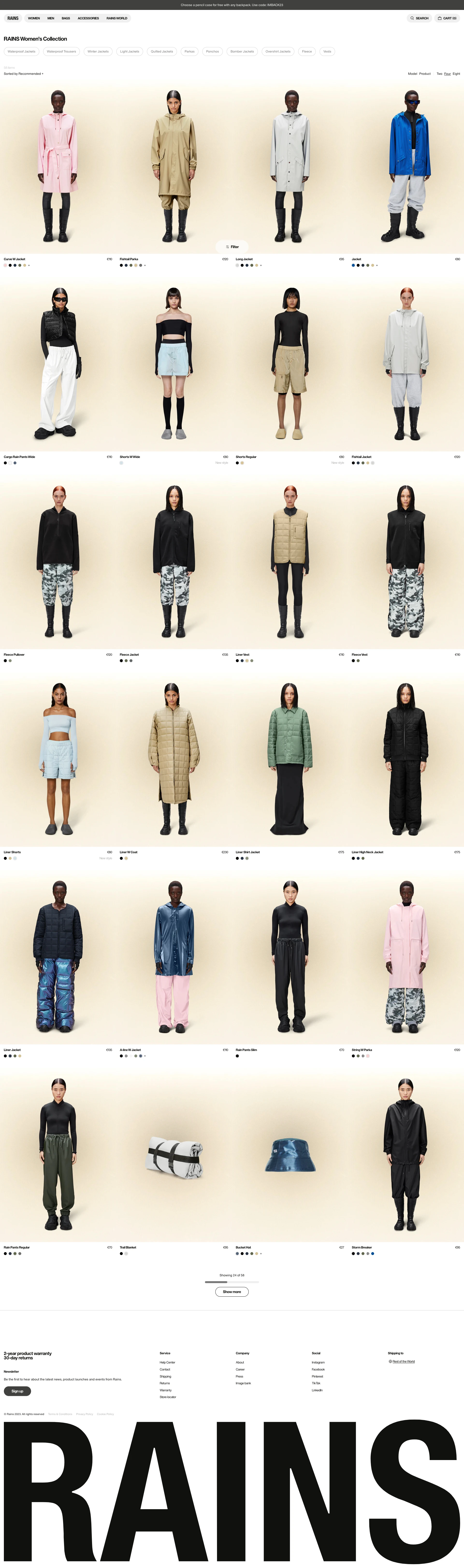 Rainsnets Rains website design - Lapa Ninja